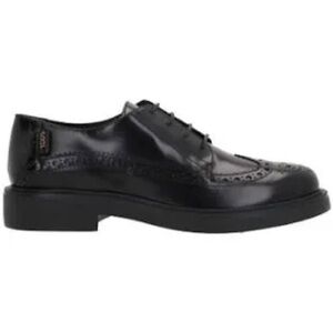 Tod's women's lace up Oxford black patent leather casual business shoes Sz 8.5